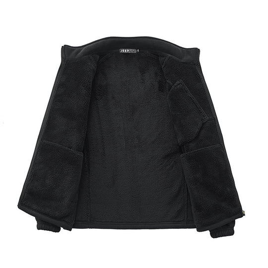 Herren Thermo‑Fleecejacke mit Sherpa‑Innenfutter, Stehkragen und Reißverschlusstaschen Shop Nory