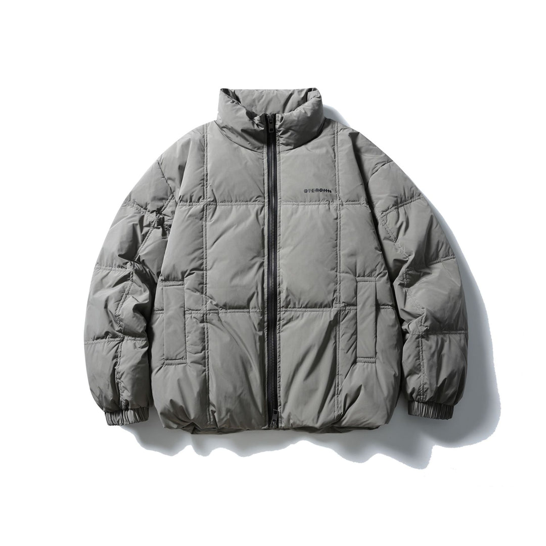 Herren Boxy-Steppjacke mit hohem Standkragen, Karo-Steppung und elastischem Saum Shop Nory