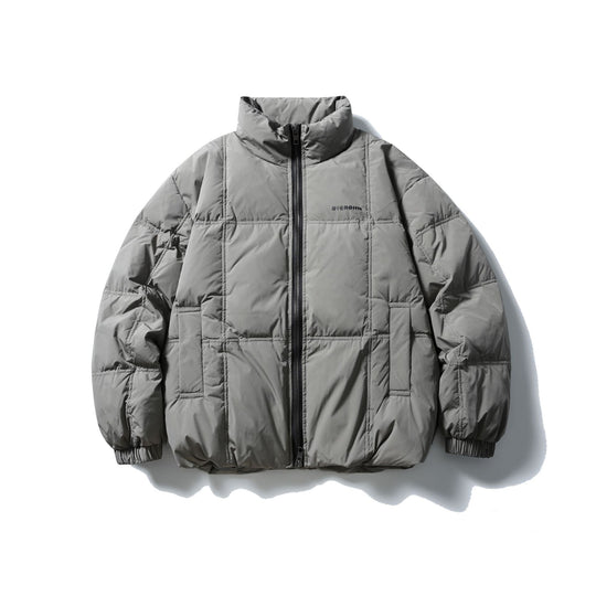 Herren Boxy-Steppjacke mit hohem Standkragen, Karo-Steppung und elastischem Saum Shop Nory