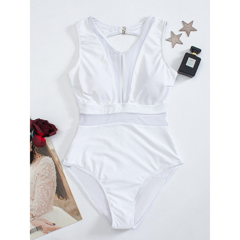 Damen Cut-Out Einteiler Badeanzug Shopnory