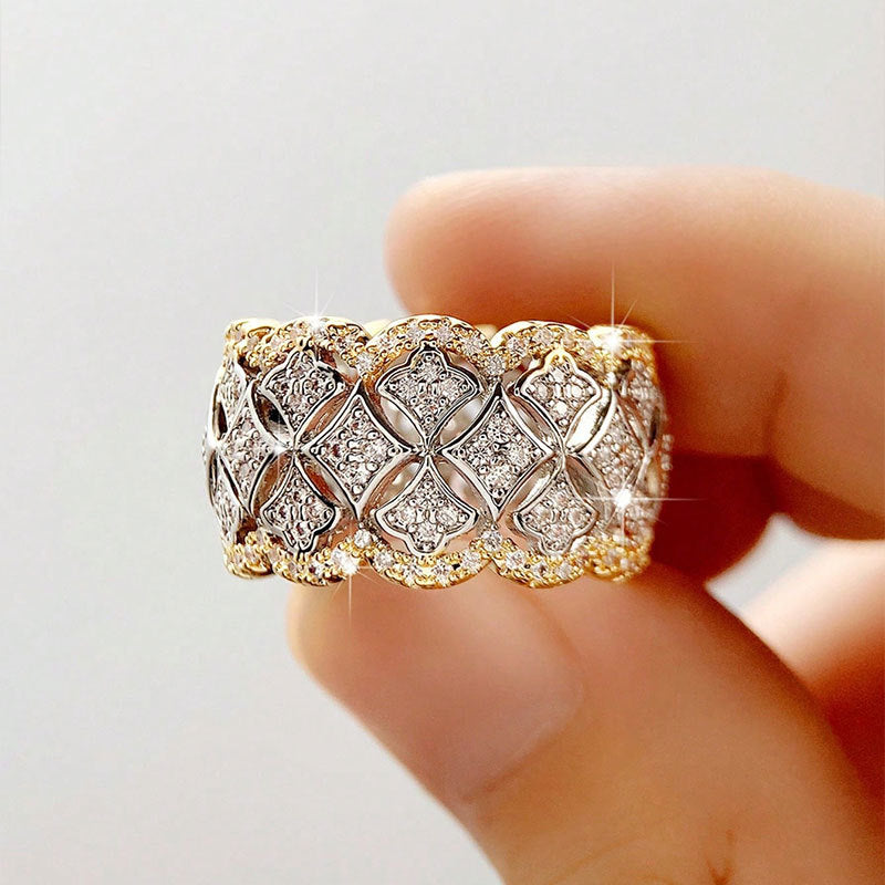 Damen eleganter und funkelnder Ring mit Diamanten Shop Nory