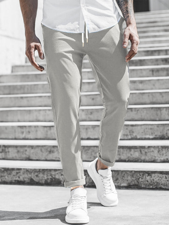 Herren Freizeithose mit Kordelzug und Seitentaschen