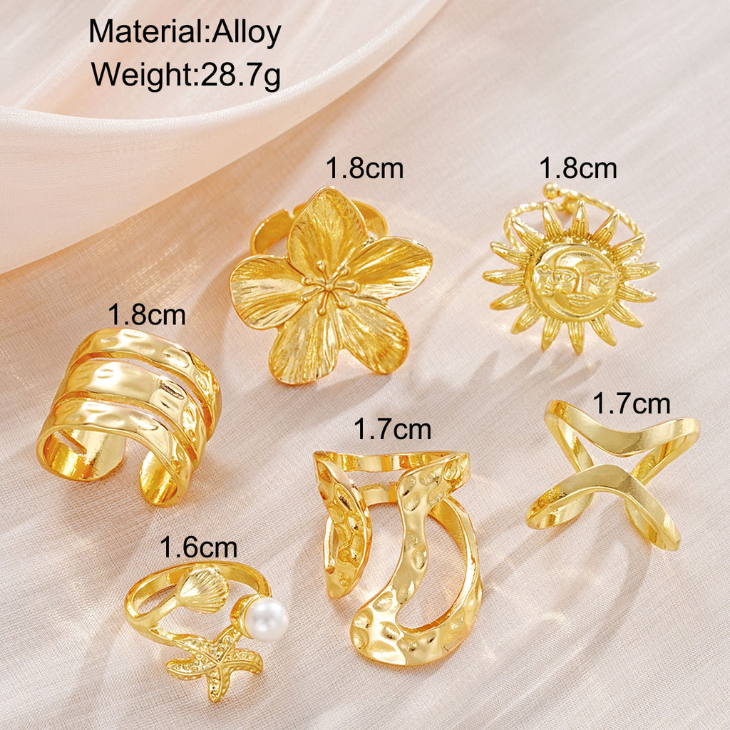 Damen Ring-Set mit spielerischen und kunstvollen Designs Shop Nory