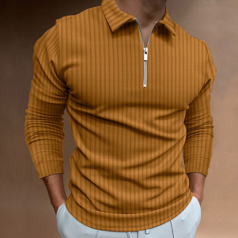 Herren modischer Poloshirt mit Reißverschluss