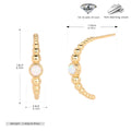 Damen Ohrringe mit funkelndem Opal und 925 Sterling Silber Shop Nory