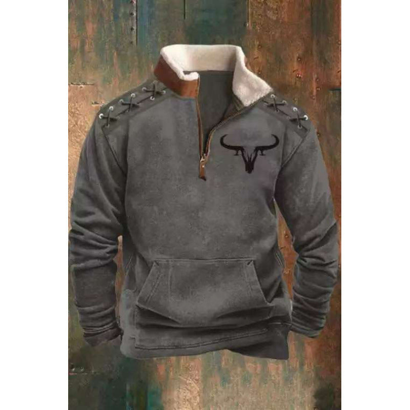Herren Modischer Hoodie mit Kapuze und maritimem Druck Shop Nory
