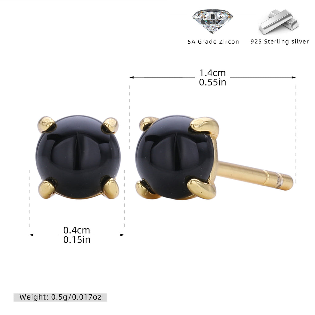 Damen Ohrstecker aus 925 Sterling Silber mit türkisfarbenem Zirkon Shop Nory