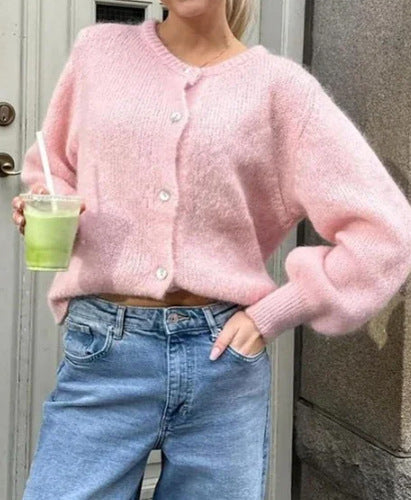 Damen kuscheliger Cardigan aus weichem Mohair
