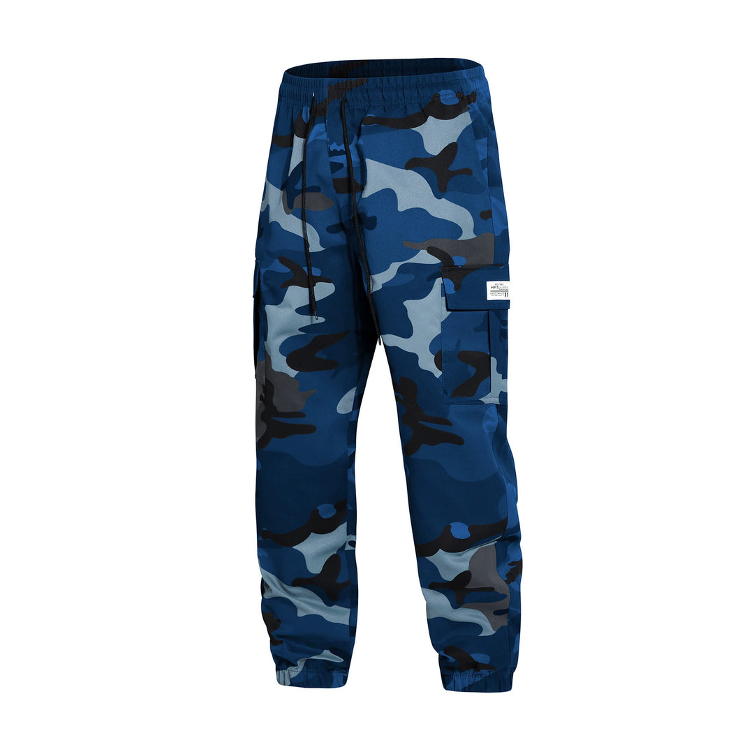 Herren Cargohose im Joggerstil mit Camouflage, Tunnelzugbund & elastischen Knöchelbündchen Shop Nory