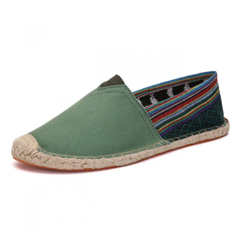 Damen Espadrilles-Slipper aus Canvas mit gewebtem Fersenbereich und geflochtener Jute-Sohle Shop Nory