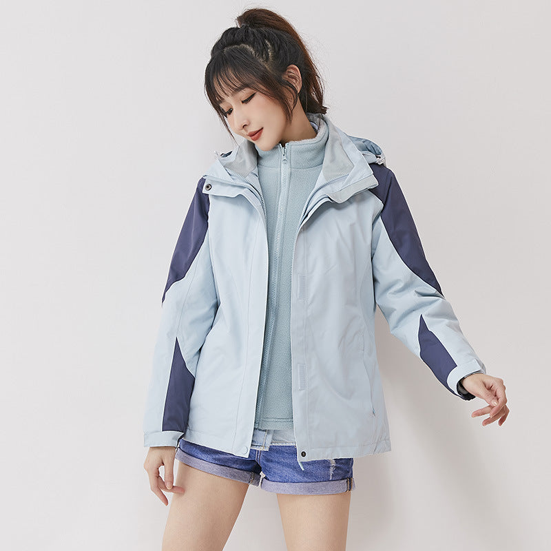 Damen zweilagige Outdoorjacke mit herausnehmbarer Fleece-Innenjacke und winddichter Membran Shop Nory