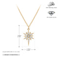 Damen Halskette mit strahlendem Sternanhänger aus hochwertigem 925 Sterling Silber und funkelnden Zirkonia Shop Nory
