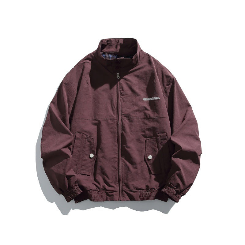 Herren Lässiger Boxy‑Blouson aus strukturierter Microfaser mit Stehkragen, Reißverschluss und aufgesetzten Pattentaschen Shop Nory