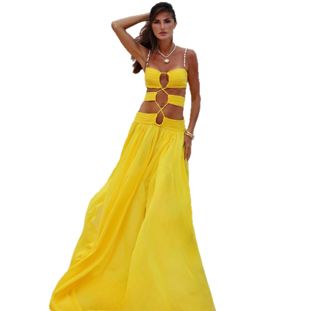 Damen Maxikleid mit einzigartigem Cut-Out Design Shopnory