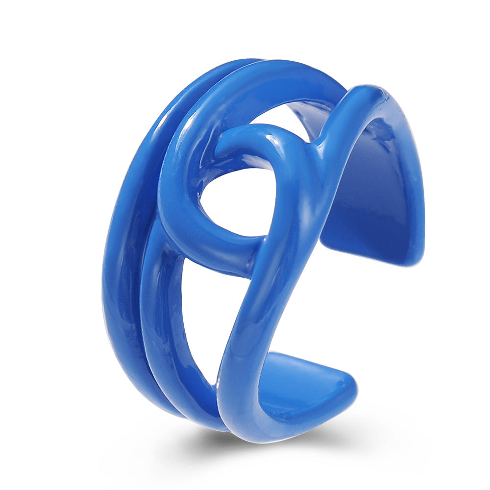Damen Modischer Offener Fingerring aus hochwertigem Kunststoff Shop Nory
