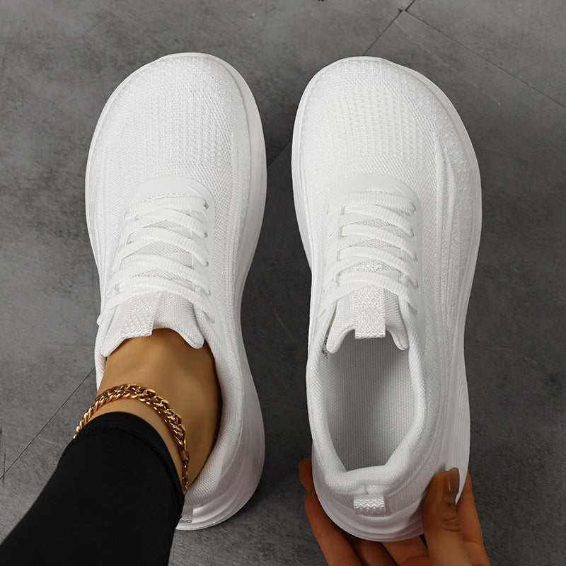 Damen Atmungsaktive Strick-Schnürsneaker mit ergonomischer Wedge-Dämpfung Shop Nory