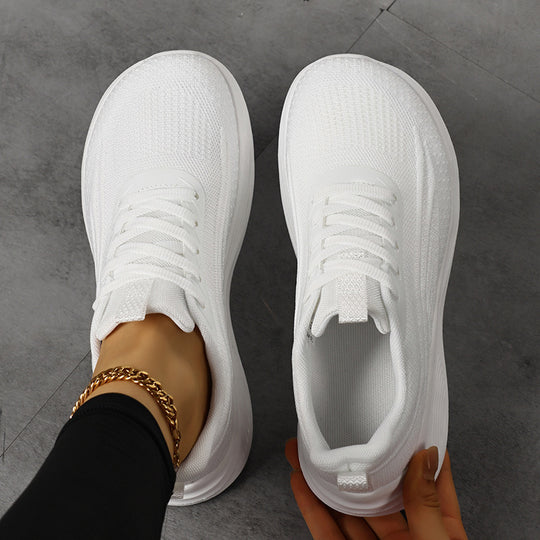 Damen Atmungsaktive Strick-Schnürsneaker mit ergonomischer Wedge-Dämpfung Shop Nory