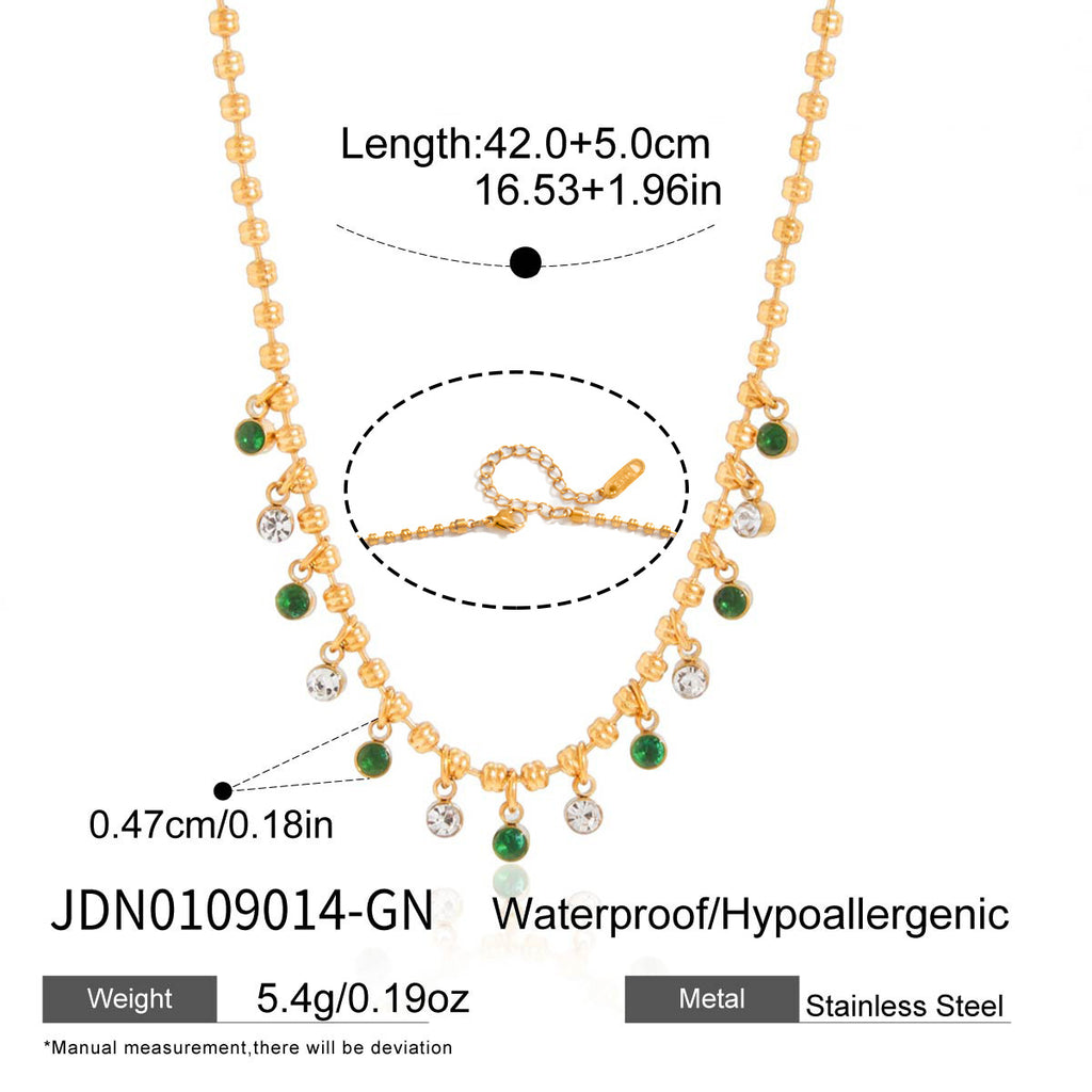 Damen Halskette mit feinen Zirkonia-Motiven und hypoallergenen Eigenschaften Shop Nory