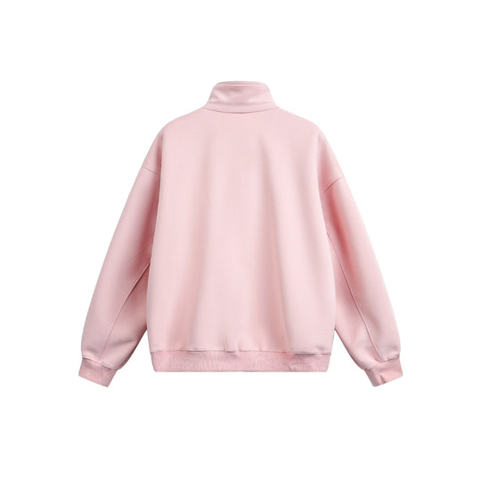 Damen Oversize Sweatshirt mit halbem Reißverschluss und Stehkragen Shop Nory
