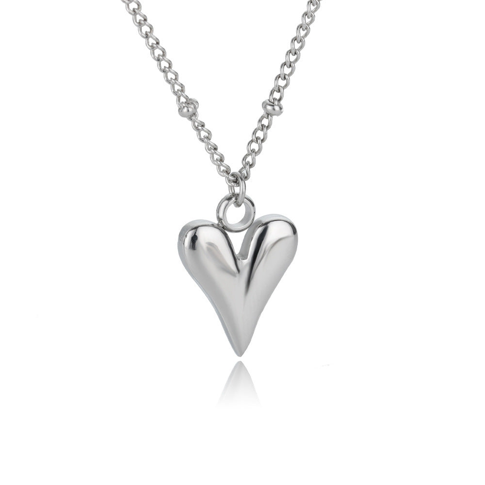 Damen Halskette mit herzförmigem Anhänger aus hochwertigem Edelstahl Shop Nory