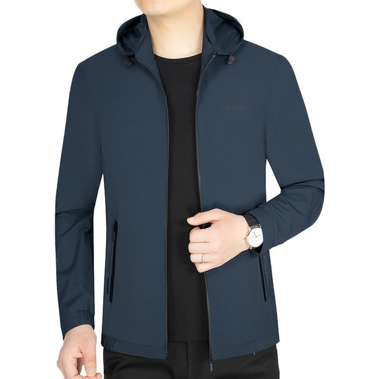 Herren Leichte Softshell-Funktionsjacke mit Kapuze wasserabweisend atmungsaktiv Shop Nory