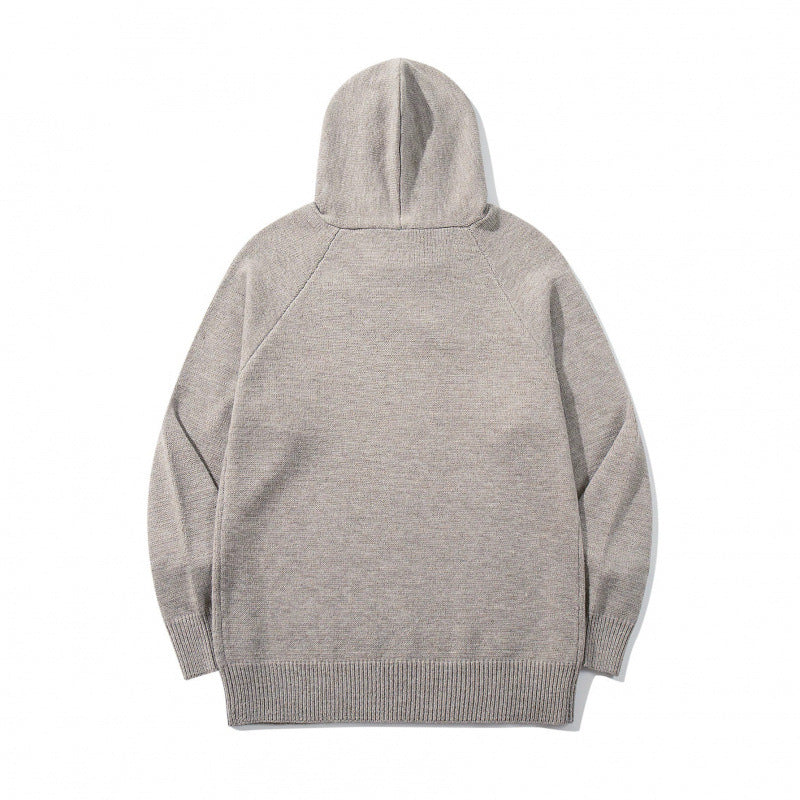 Unisex Oversize Strickkapuzenpullover mit Raglanärmeln und Rippbündchen Shop Nory