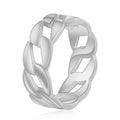 Damen Eleganter, geschwungener Edelstahlring Shop Nory