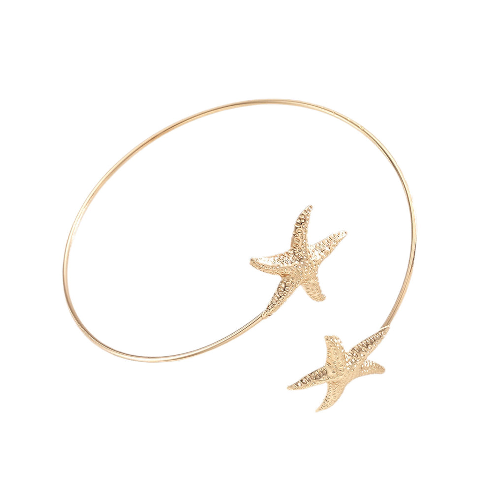 Damen goldfarbener Armreif mit maritimen Sternenmotiv Shop Nory