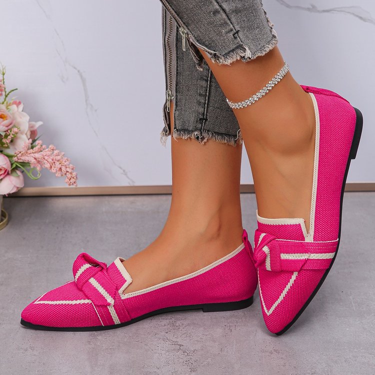 Damen elegante Slipper mit modischem Schleifen-Detail
