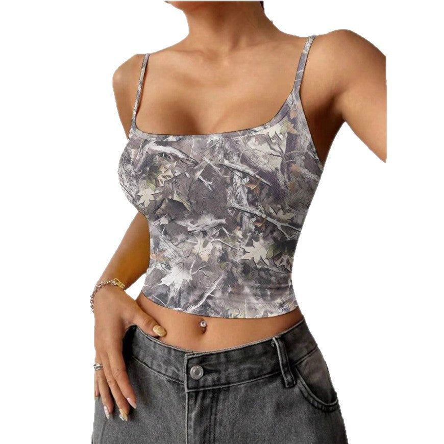 Damen ärmelloses Top im Camouflage-Design
