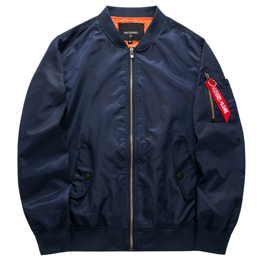 Herren Nylon-Bomberjacke im Pilotenstil mit wattierter Thermofütterung und Ärmeltasche Shop Nory
