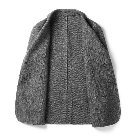 Herren Taillierter Fischgrätmuster Blazer Shop Nory