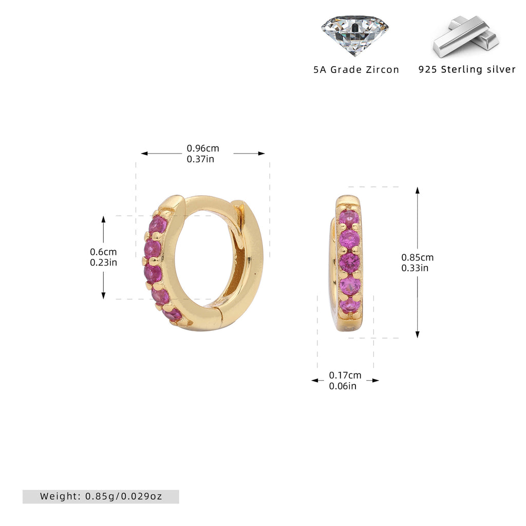 Damen Creolen mit funkelnden Zirkonsteinen und hochwertigem 925 Sterling Silber Shop Nory