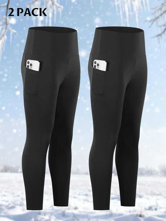 Damen Knöchelhohe Sportleggings mit hohem Bund und seitlicher Smartphone-Tasche Shopy Nory