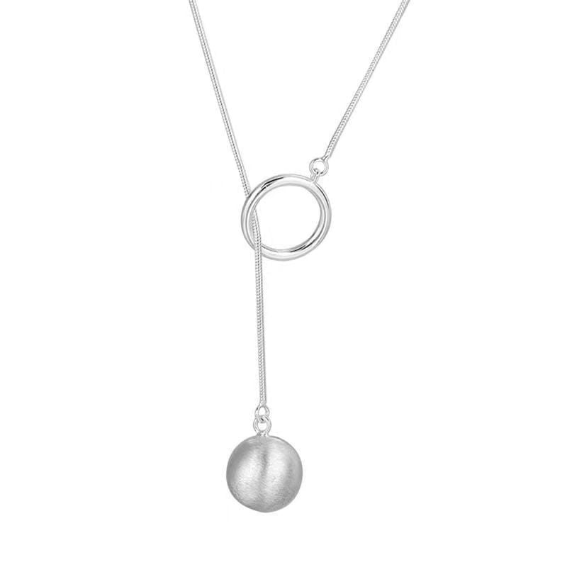 Damen elegantes Schmuckhalsband mit zeitlosem Kreisding und stilvollem Anhänger Shop Nory