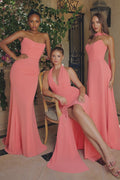 Damen Elegantes Abendkleid mit fließendem Stoff und raffiniertem V-Ausschnitt Shopnory