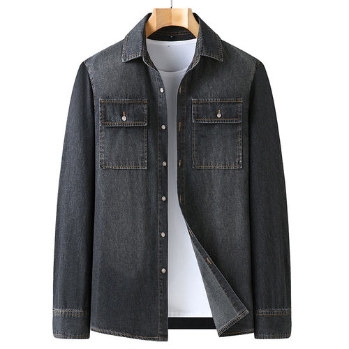 Herren Jeanshemd aus Baumwoll-Denim mit Kentkragen und aufgesetzten Brusttaschen Shop Nory