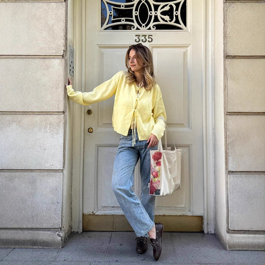 Damen Strickcardigan mit frontaler Schnürung & legerer Oversize-Silhouette Shop Nory
