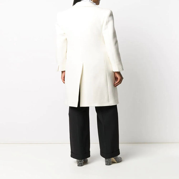 Damen Clean-Cut Longmantel mit überschnittenem Revers und klarer Tailoring‑Silhouette Shop Nory