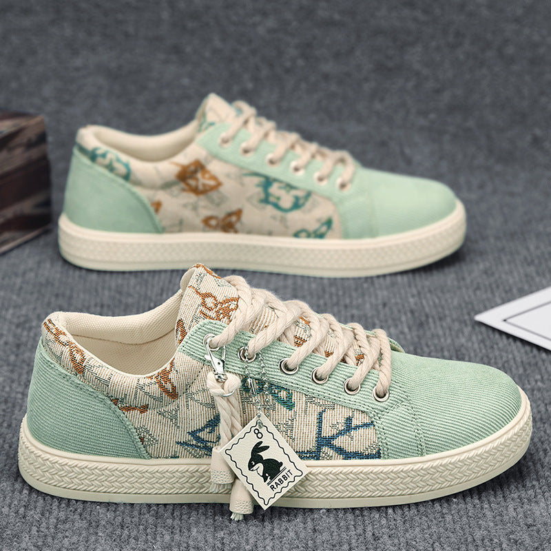 Damen Lässige Canvas-Sneakers mit einzigartigem Druckdesign