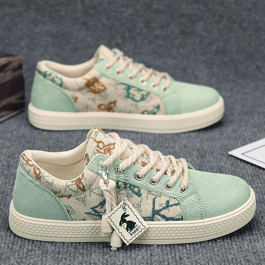 Damen Lässige Canvas-Sneakers mit einzigartigem Druckdesign