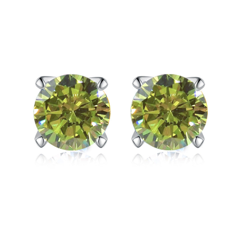 Damen Ohrstecker mit strahlend gelben Zirkonia und eleganter Fassung Shop Nory