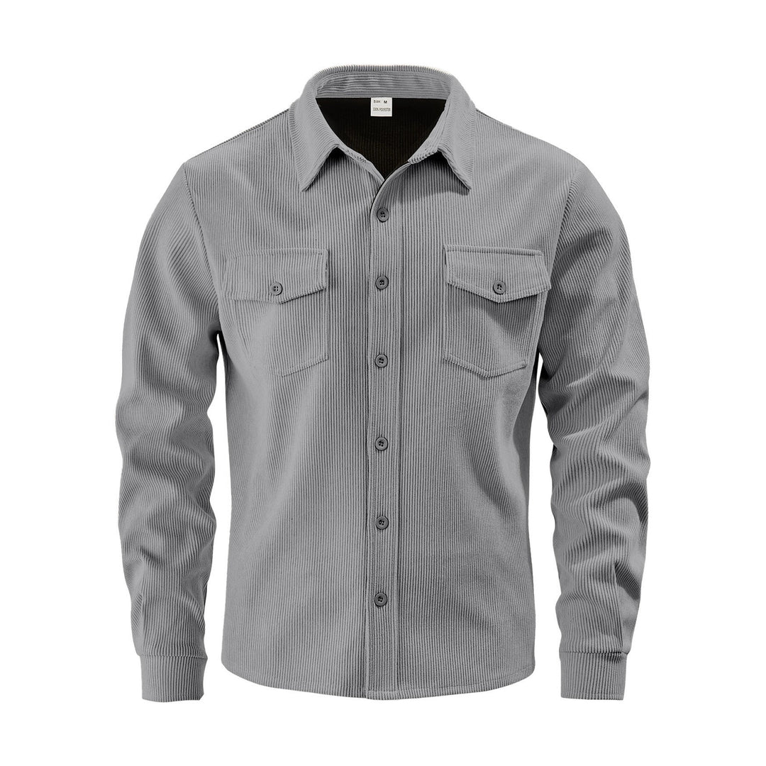 Herren Kordhemdjacke aus breitem Cord mit Pattentaschen und Hemdkragen Shop Nory