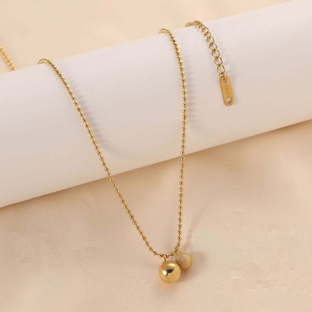 Damen Halskette mit elegantem Kugel-Design und hochwertiger Edelstahlkette Shop Nory