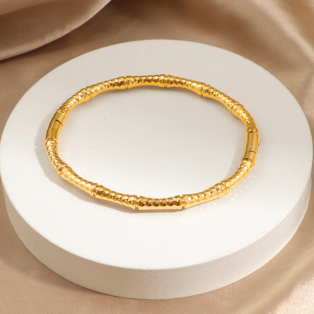 Frauen Elegante Goldplattierte Funkelnde Armband Shop Nory