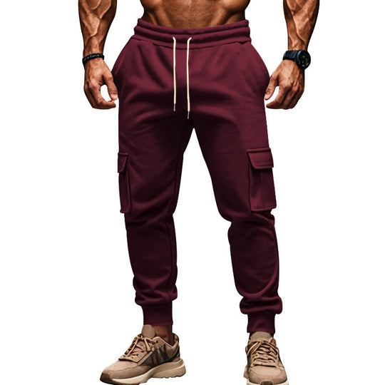 Herren Cargo-Freizeithose mit verstellbarem Bund und funktionalen Taschen