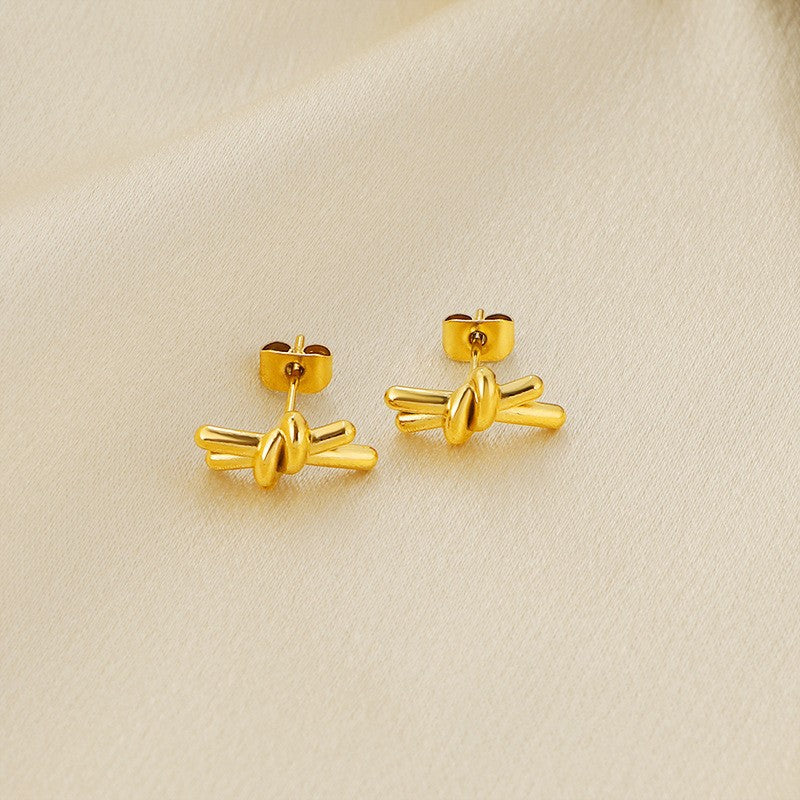 Frauen Moderne Knoten Stecker Ohrringe Shop Nory