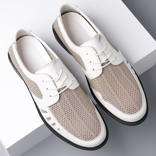 Herren Atmungsaktiver Business-Casual-Halbschuh mit Lochstrick-Elementen Shop Nory
