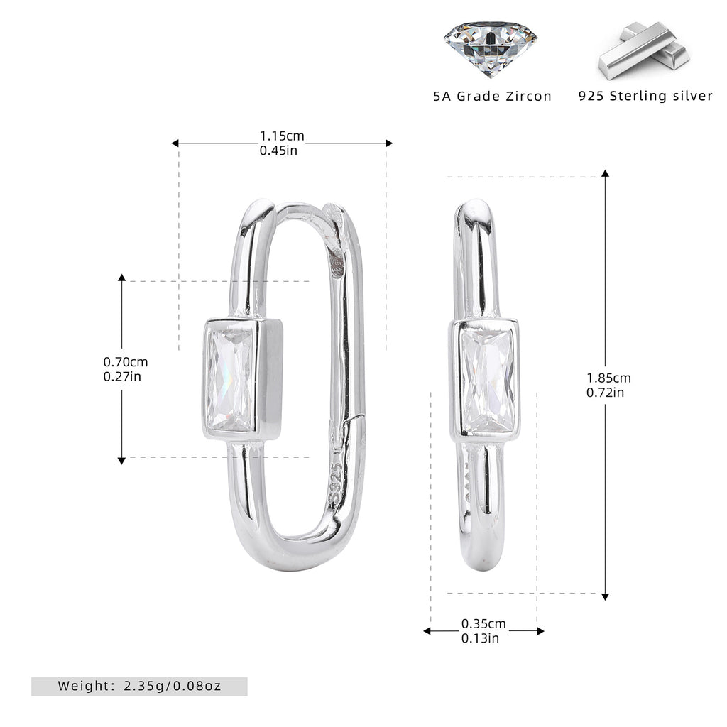 Damen Ohrstecker mit luxuriösem 5A Zirkon aus 925 Sterling Silber Shop Nory