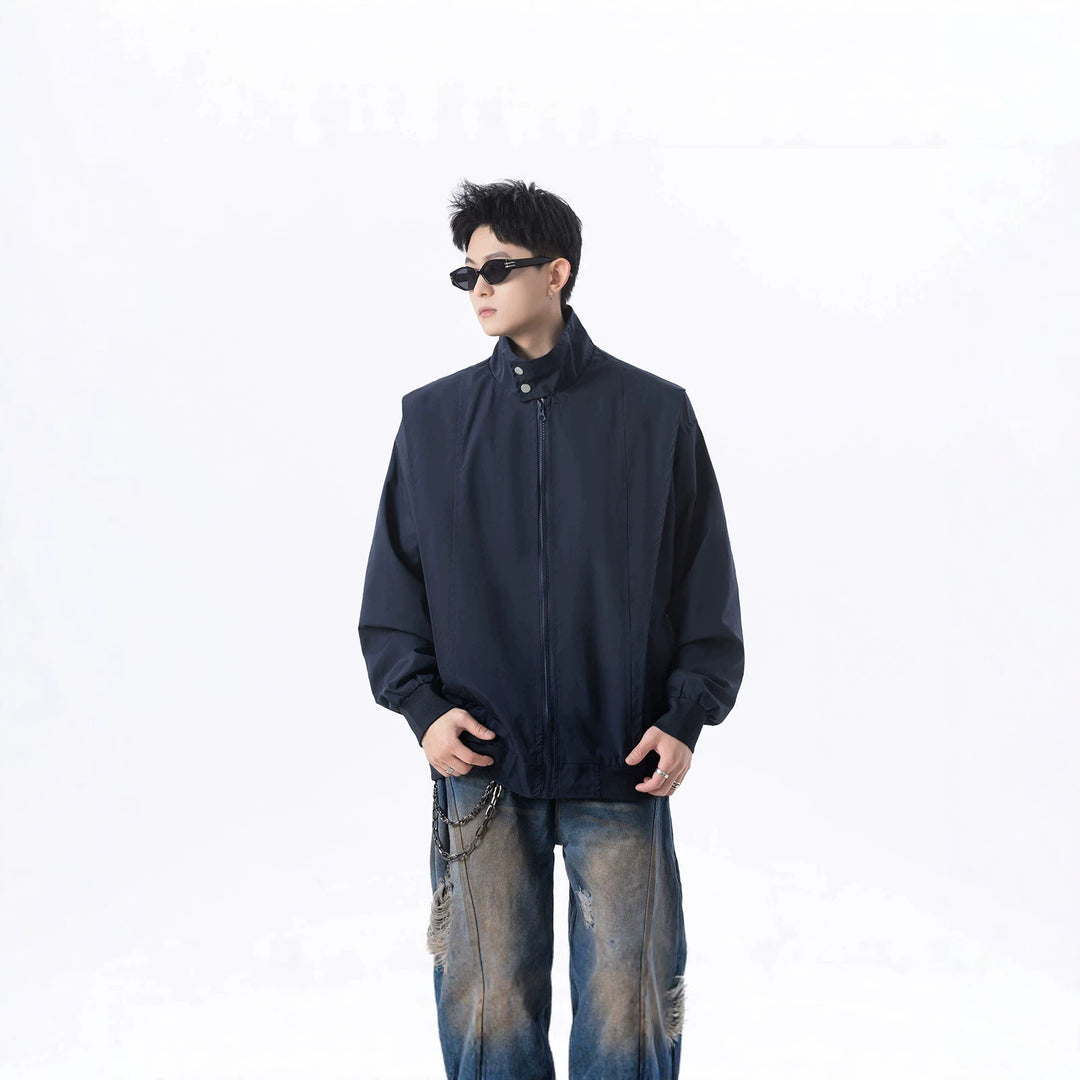 Herren Urbane Utility-Jacke mit hohem Kragen Shop Nory